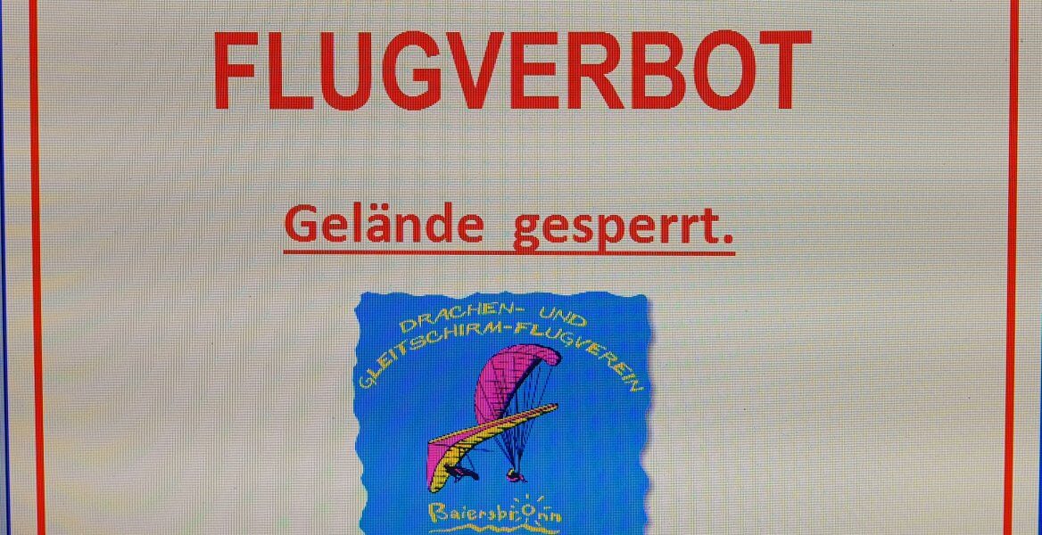 Flugverbot bleibt bestehen!